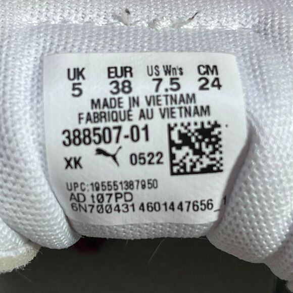 Puma Woman’s White Carina Bubble Dye Low Casual Sneaker Sz 7.5 - Picture 8 of 12